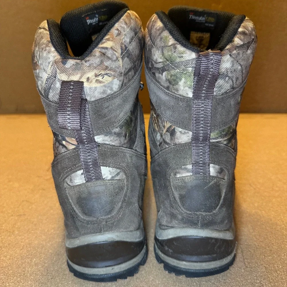Cabelas Hunting Boots Mens 11M Camo 400g Thinsulate Waterproof Vibram 81-8639